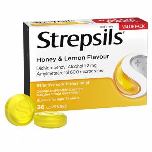 Strepsils Lozenges Honey & Lemon 36
