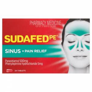 Sudafed PE Sinus and Pain Tablets 24