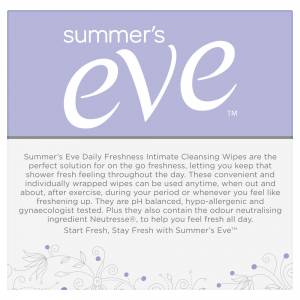 Summers Eve Daily Freshness Intimate Cleansing Wipes 16 Wipes