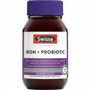 Swisse Ultiboost Iron & Probiotic 30 Capsules
