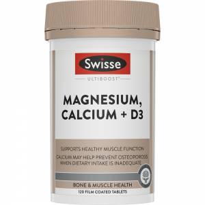 Swisse Ultiboost Magnesium, Calcium + Vit D 120 Ta...