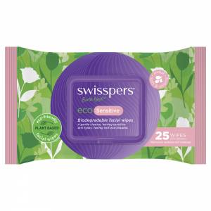 Swisspers Eco Sensitive  Biodegradable Face Wipes ...