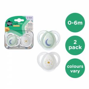 Tommee Tippee Close To Nature Night Time Soother 0-6 Months 2 Pack