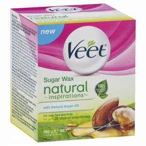 Veet Sugar Wax Natural Inspirations With Argan Oil...
