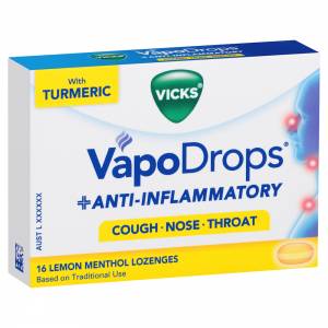 Vicks Vapodrops Anti-Inflammatory 16 Lemon Menthol...