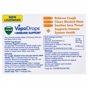 Vicks VapoDrops + Immune Support Orange 16 Lozenges