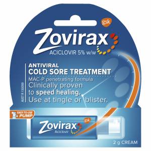 Zovirax Cold Sore Cream 5% Pump 2g