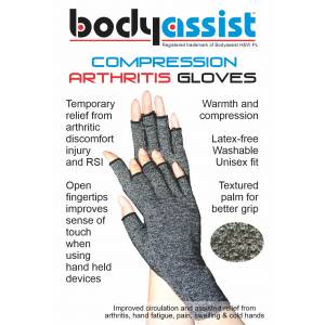 Bodyassist Soft Compression Arthritis Gloves (Pair) Large