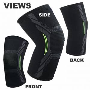 Bodyassist Contoured Sports Knee Sleeve Black Extra Large