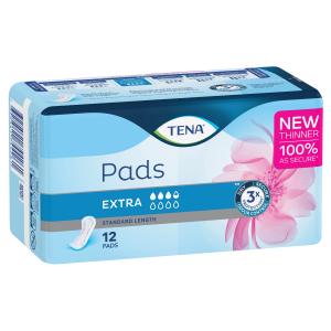 Tena Pads Extra Standard Length 12 Pack