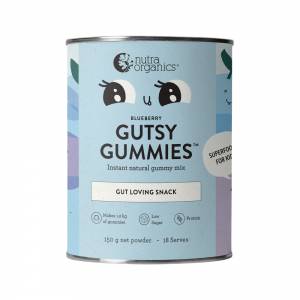 Nutra Organics Kids Blueberry Gutsy Gummies Gut Loving Snack 125g Powder