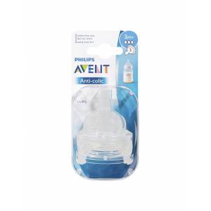 Avent Anti-Colic 3m+ Teat Silicone Variable 2 Pack