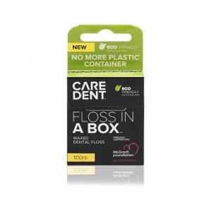 Caredent Floss In A Box Waxed Dental Floss 100m