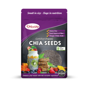 Morlife Chia Seeds Black Certified Organic 1kg