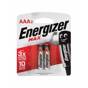 Energizer Batteries Max E92 AAA 2 Pack
