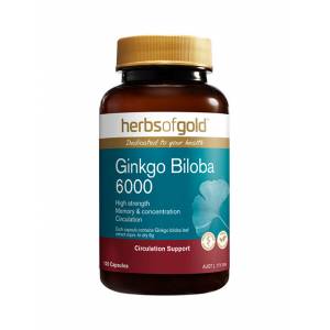 Herbs Of Gold Ginkgo Biloba 6000 120 Capsules