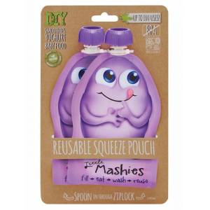 Little Mashies Reusable Squeeze Pouch Pack of 2 Pu...
