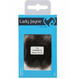 Lady Jayne  Hair Net Mid Brown Pk2