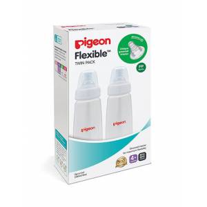 Pigeon Peristaltic Slim Neck Bottle Twin Pack PP 240ml