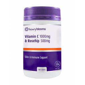 Henry Blooms Vitamin C 1000mg + Rosehip 500mg 180 ...