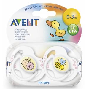 Avent 172 Soother Fashion 0-6mth 2Pk
