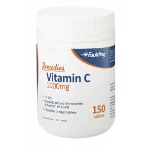 Faulding Remedies Vitamin C 1000mg 150 Chewable Ta...