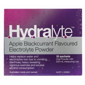 Hydralyte Sachets Apple Blackcurrant 4.9g x 10