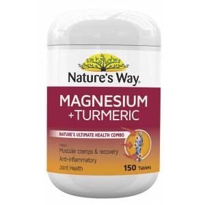 Nature's Way Magnesium + Turmeric 150 Tablets