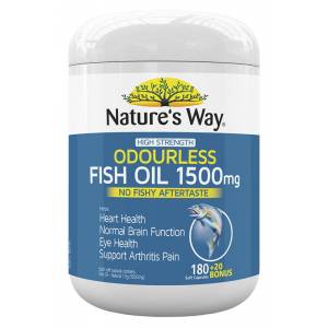 Nature's Way Fish Oil Odourless  1500mg 180+20 Cap...