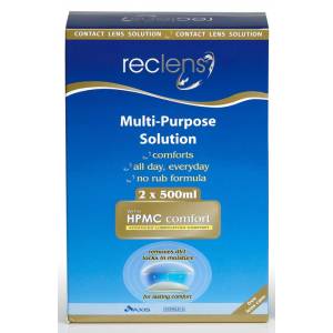 Reclens Multi Purpose Solution 2 x 500ml + Lens Case